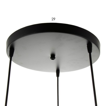 Lamp Bayerlux suspension "Dome" 3x40W E27 black and gold 36x36x22-122cm-4