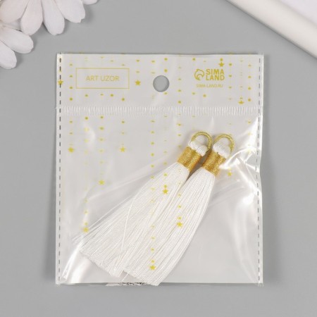 Decor for creativity Textile "Brush. Olivia" White set 2 pcs 8x1.2 cm-3