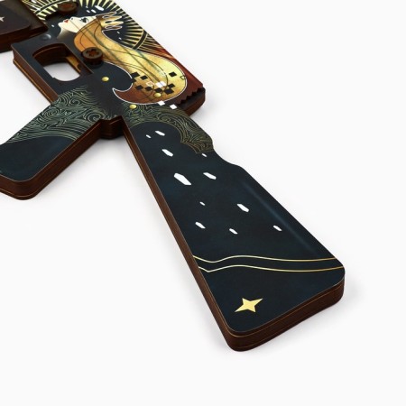 Wooden weapons, children's souvenir "Empress", automatic, 72.3 x 17.7 cm-3