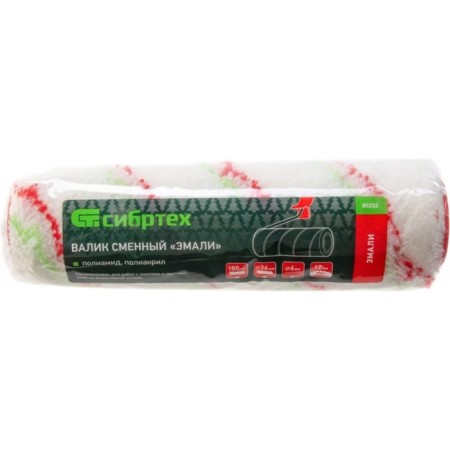 Sixtect -shaped roller 80202, polyacryl, d = 36 mm, handle d = 6 mm, pile 12 mm, 180 mm-3