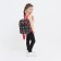 Baby backpack on lightning, black/pink color