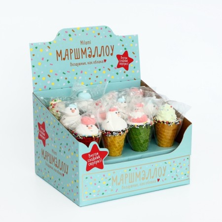 Marshmallow in a waffle erysipelast (New Year, Color), 25 g-1