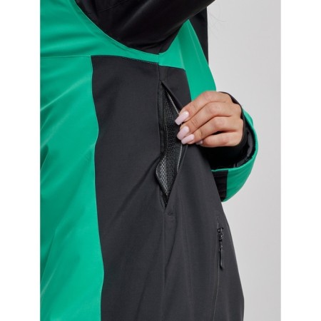 Ski jacket female, size 42, green color-5
