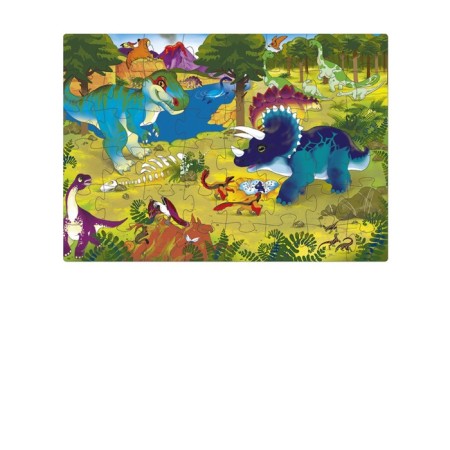 Puzzle "World of Dinosaurs", 48 details-1