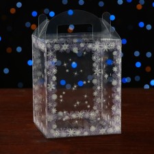 New Year. Box gift New Year folding PVC 