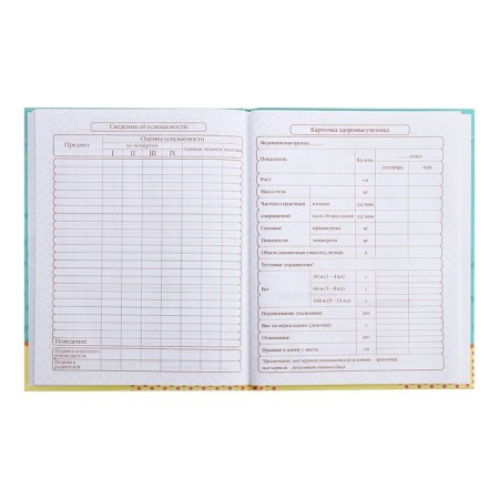 Diary for grades 1-4 Metoyou, hard cover, glossy lamination, 48 sheets-8