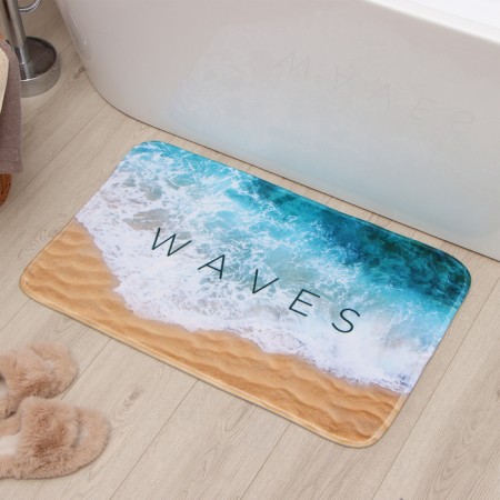 Bathroom mat Ethel "Waves", 80x50 cm, velor-6