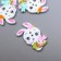 Buttons wood for creativity 2 punctures "Zveka with a bunny" set of 15 pcs mix 2.4x1.5 cm