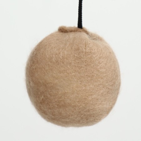 Lynchik with a cloak "Pigzon", felt, oval 55 x 36 x 47cm, beige, jute-4