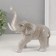 Souvenir Ceramics "Gray Elephant upward" 8x16x16.5 cm