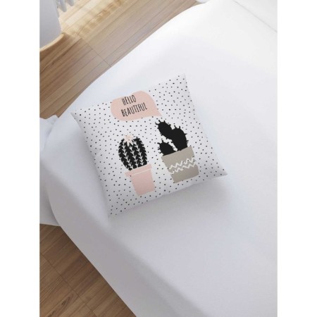 Decorative pillowcase "Cactus in love", on a zipper, size 45x45 cm-1