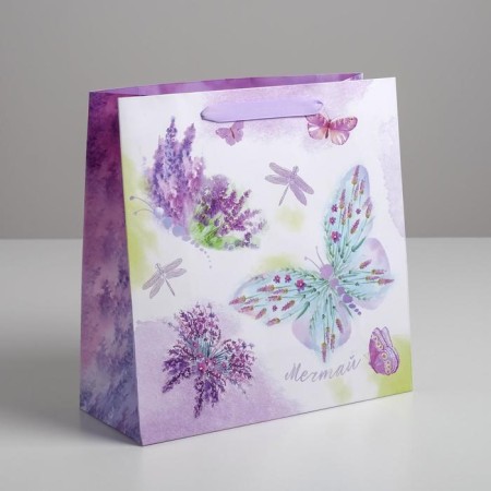 Gift Laminated Square, packaging, “lavender lightness”, 30 x 30 x 12 cm-1