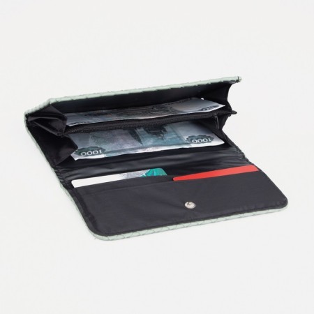 Women's wallet on the button, mint color-3