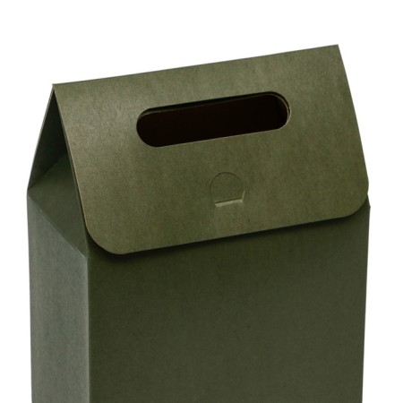 Box package with a handle, green, 27 x 16 x 9 cm-3