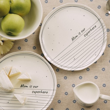 A set of porcelain plates SL Home "House", D = 21 cm, white color-7