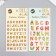 Plastic sticker "English alphabet" with gold mix 10.2x20.5 cm
