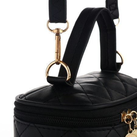 Female bag 16.5*9*10.5 department with a zipper, black-5