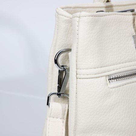 Lugus bag, 2 external pockets, white color-4