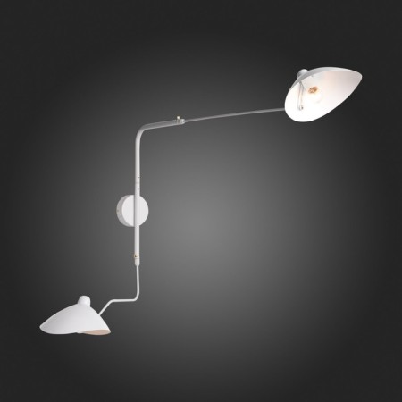 Wall lamp ST LUCE. SL305.501.02. SPRUZZO. 2x60 watts, e27, 18x75 cm, white color-7