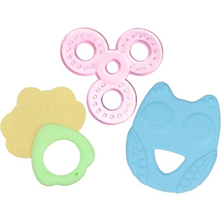 A set of silicone teethers “for the baby”, with a rattle, 3 pcs., I crush me-2