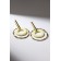 Earrings Assorted "deja vu", white color in gold
