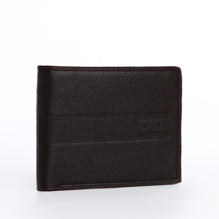 Male purse without fastening, for bills, for cards, brown color