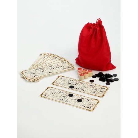 Russian lotto board game "Matryoshka", barrel 2.7 x 2.1 cm, 24 cards 21.4 x 7.9 cm-1