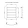 Water towel "Sanprise" Classic P5, 500x600 mm, side connection, chromium