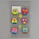 A set of stickers from EVA "owls", 8 pcs.