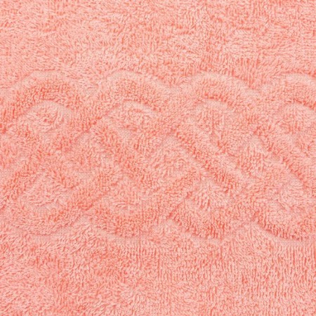Tainted towel "Plait", Coral color, 30x70 cm-1