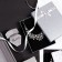 Hollywood necklace circles in patterns, white color in silver, 30 cm