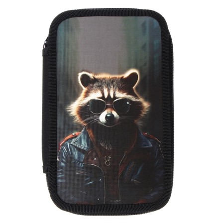 Penal 2 sections, 125 x 205 x 40 mm, calligrata 30p26/2 "raccoon", laminated cardboard-1