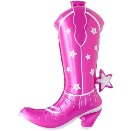 Foil ball 34 "Stylish boots", pink color