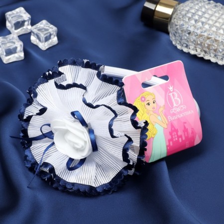 Hair cap "Baby" Fasting edges, 0.9 cm, blue-white-2
