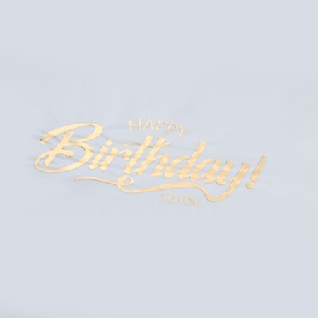 Glossy film "Happy Birthday", gold, 50 x 70 cm-2