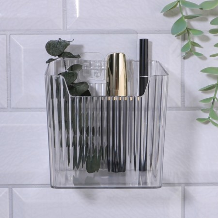 Organizer for storage "Cristal", hinged, 1 section, with adhesive hooks, 11.5 × 8 × 11 cm, the color is transparent-2