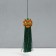 Textile suspension, plastic "Chinese lion" Green 2x4x14 cm