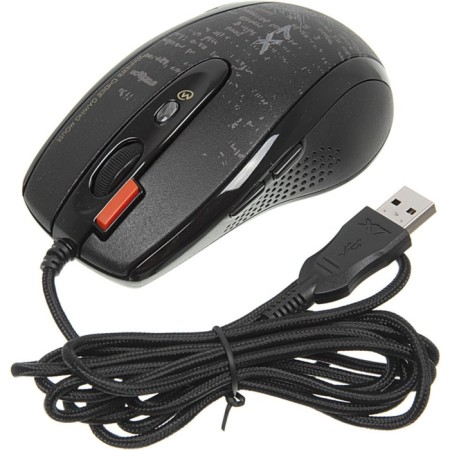 Mouse A4Tech V-Track F5 Black/Optical drawing (3000dpi) USB (6but)-1