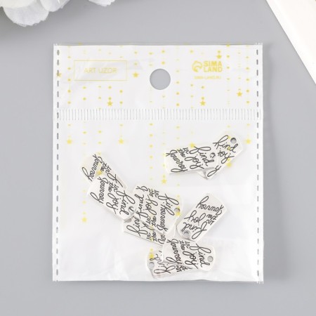 Decor for creativity Metal "Token on a trip" silver 2x1 cm-3