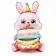 Foil ball 37 "Bunny with cake", pink color