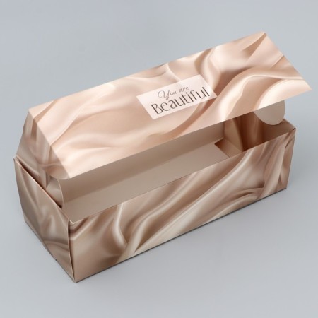 Confectionery packaging, a cupcake box with a window, "silk", 26 x 10 x 8 cm-2