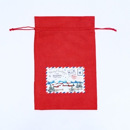 Gift bag with thermal monklake, 20 x 30 cm, red-1