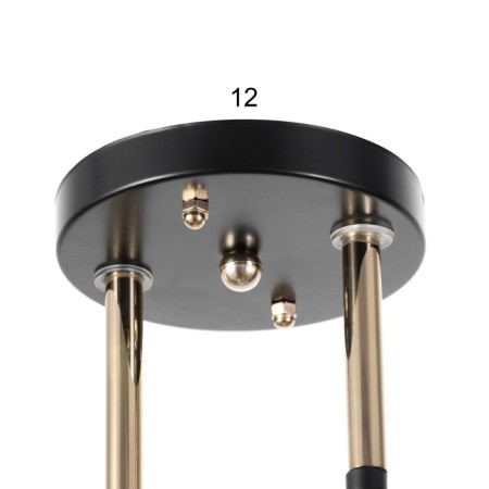 Artemis chandelier 3he27 40W black and gold 52x20x27 cm-7