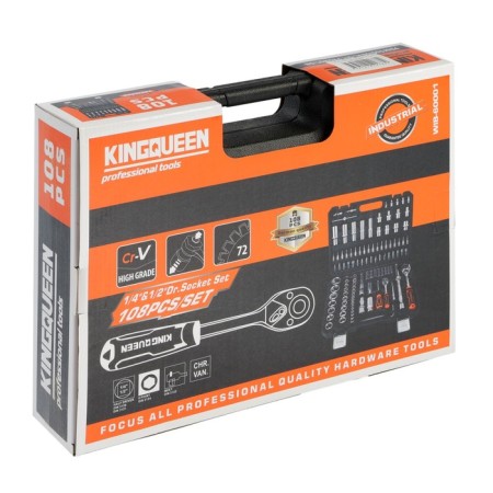 Car tools Kingqueen Wib-60001, 72 tooth, 1/2 1/4 ", 108 items-3