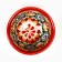 PIALA RISHTAN CIRAMICA "Patterns", 8.5 cm, small cognac, red, mix