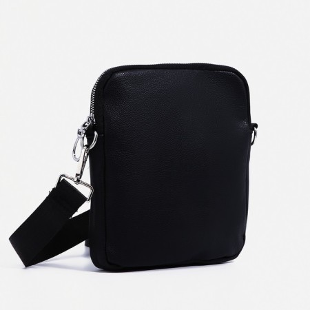 Women's backpack made of artificial leather with lightning, 4 pockets, bag, black color-5