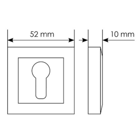 MH-KH-S BL key lining on the key cylinder, black-1