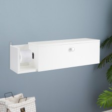 Bathroom cabinet white with a paper holder, 21 x 20 x 70 cm