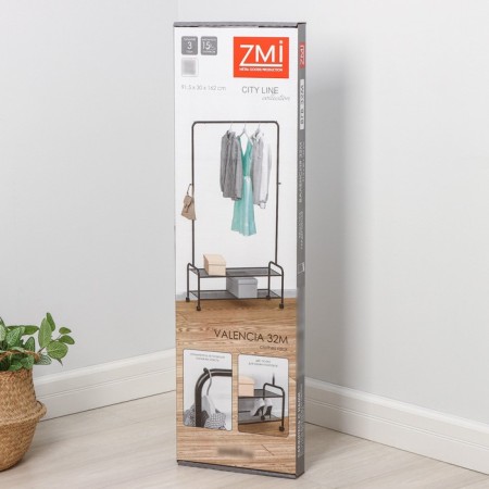 Valencia 32m clothing stand, 91.5 × 30 × 162 cm, white color-8
