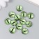 Decor (cabochon) for creativity Glass "Eye of the Dragon" green-yellow d = 1.2 cm